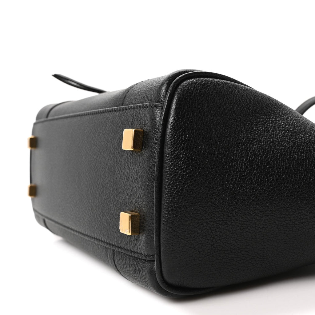 Grained Calfskin Little New Luggage Black