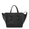 Crisped Calfskin Mini Tie Knot Tote Black