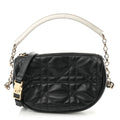 Lambskin Cannage Small Dior Vibe Hobo Bag Black