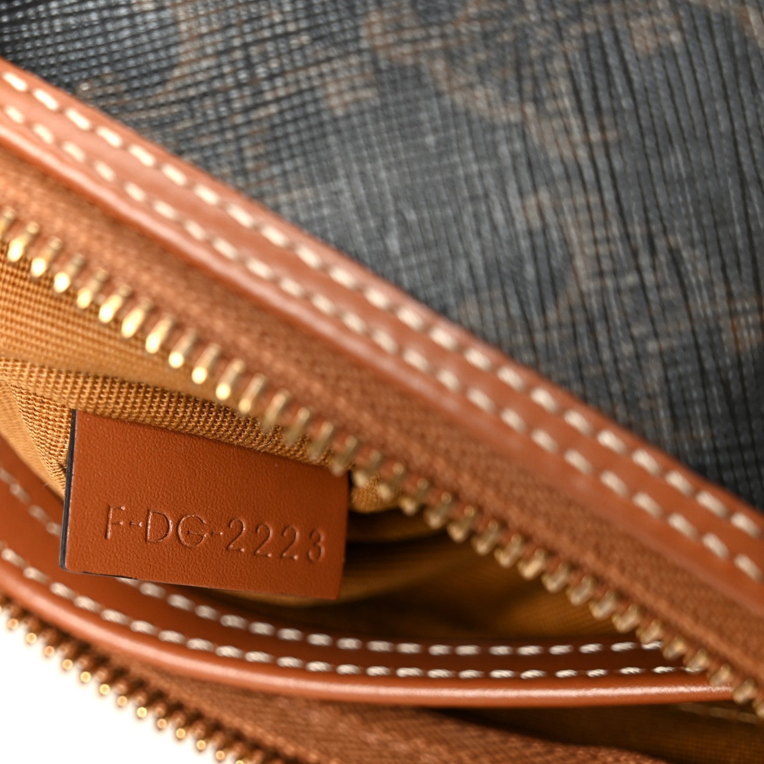 Triomphe Canvas Calfskin Small Boston Bag Tan