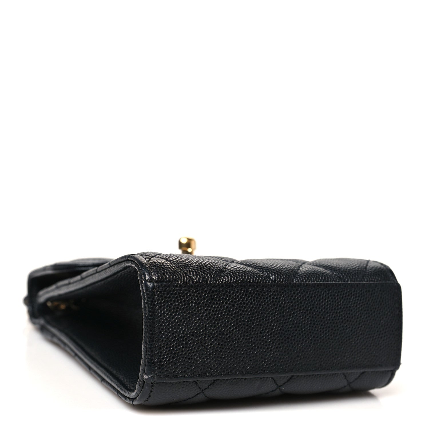 Caviar Quilted Classic Phone Holder Black