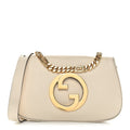 Roxy Calfskin Blondie Chain Shoulder Flap Bag Mystic White