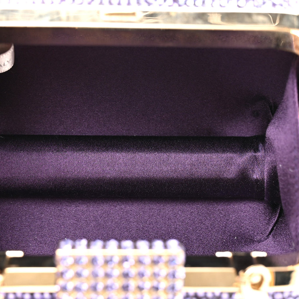 Crystal Micro Cloud Clutch Purple