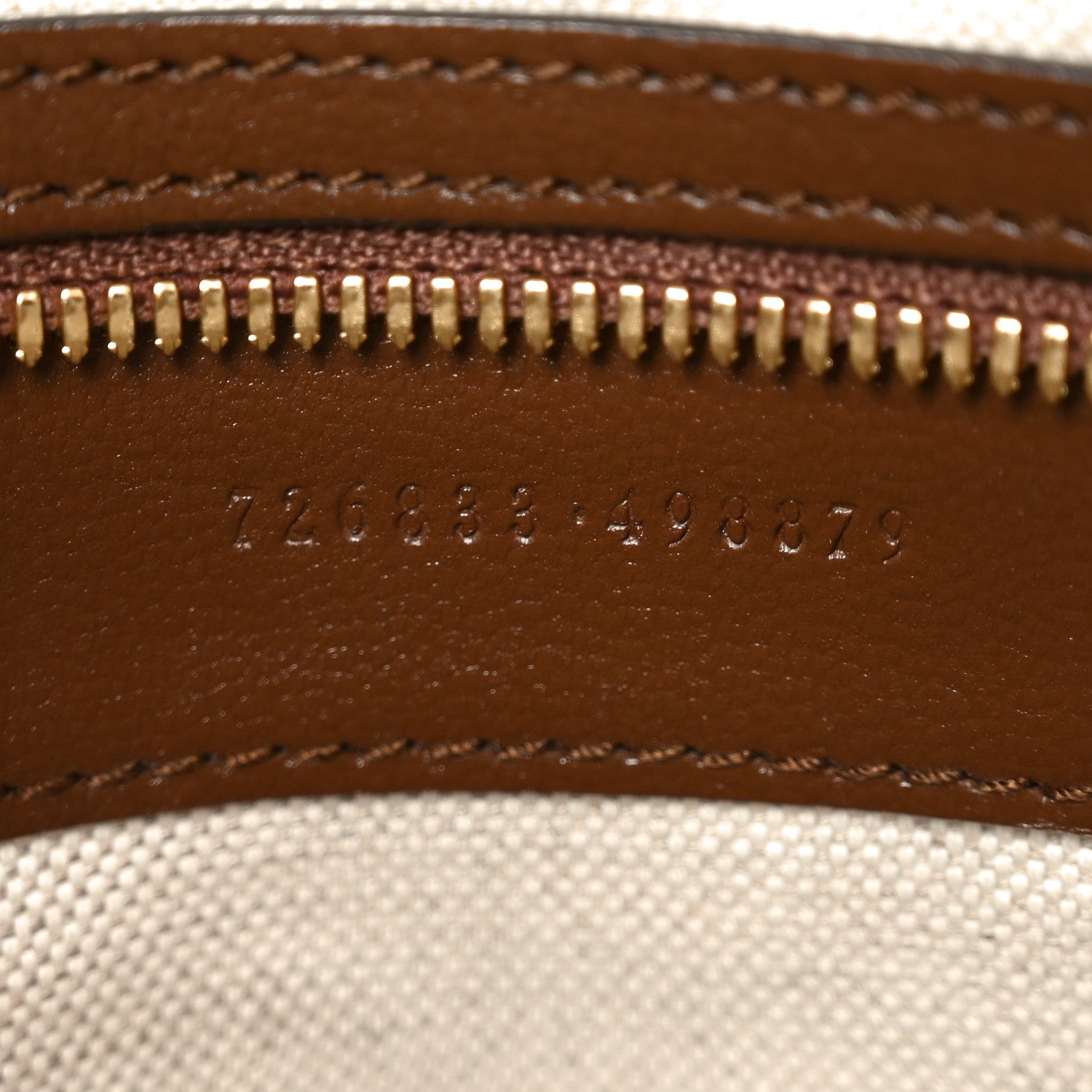 GG Supreme Monogram Azalea Calfskin Retro Interlocking G Wristlet Messenger Bag Beige Ebony Brown Sugar