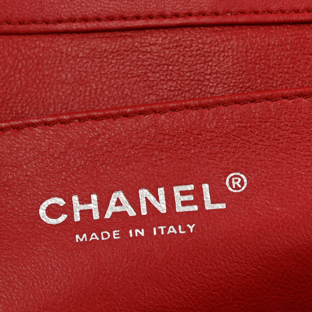 Lambskin Quilted Clutch With Chain Flap Red