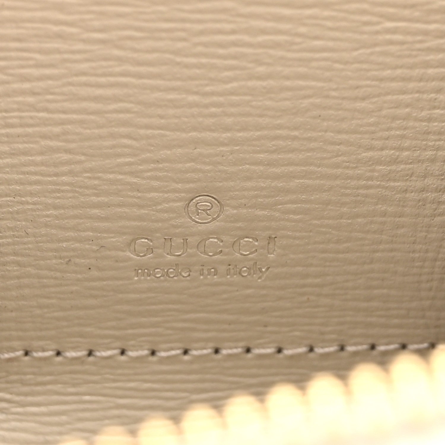 GG Supreme Monogram Azalea Calfskin Horsebit 1955 Coin Case Beige Mystic White