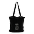 Tweed Resin Strass Large Robot Shopping Bag Black