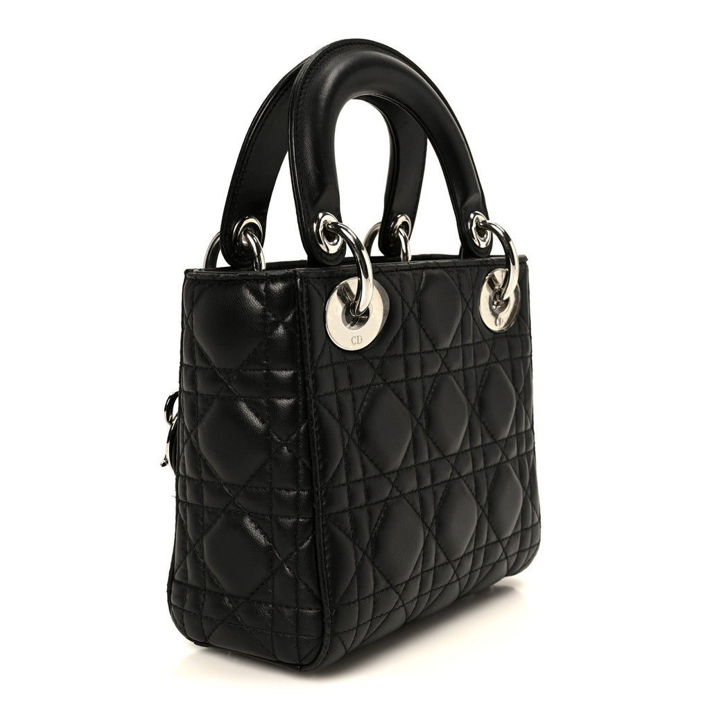 Lambskin Cannage Mini Lady Dior Black