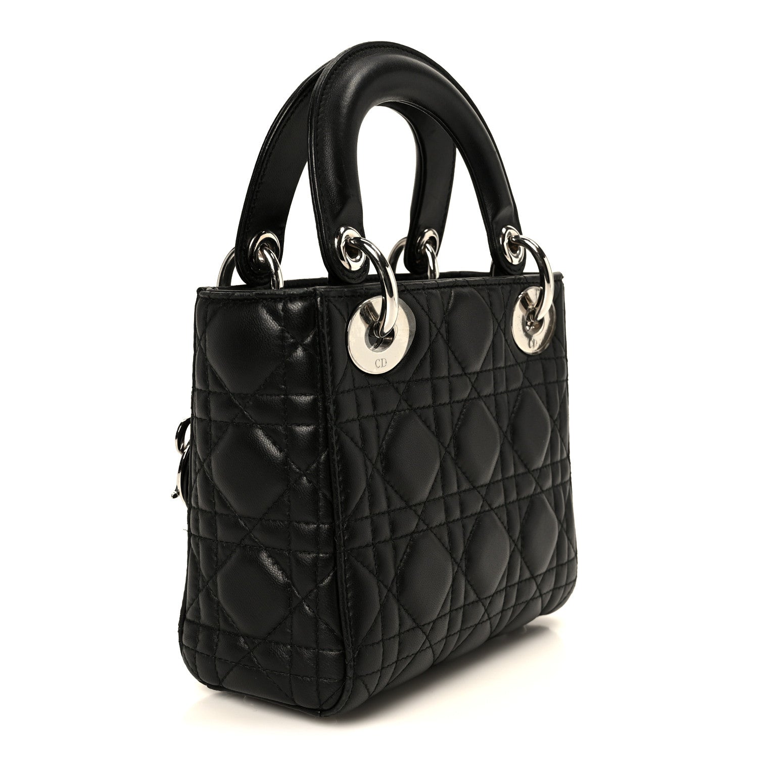 Lambskin Cannage Mini Lady Dior Black