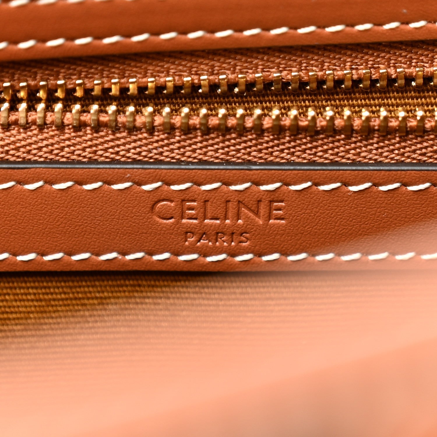Triomphe Canvas Calfskin Small Cabas Bag Tan