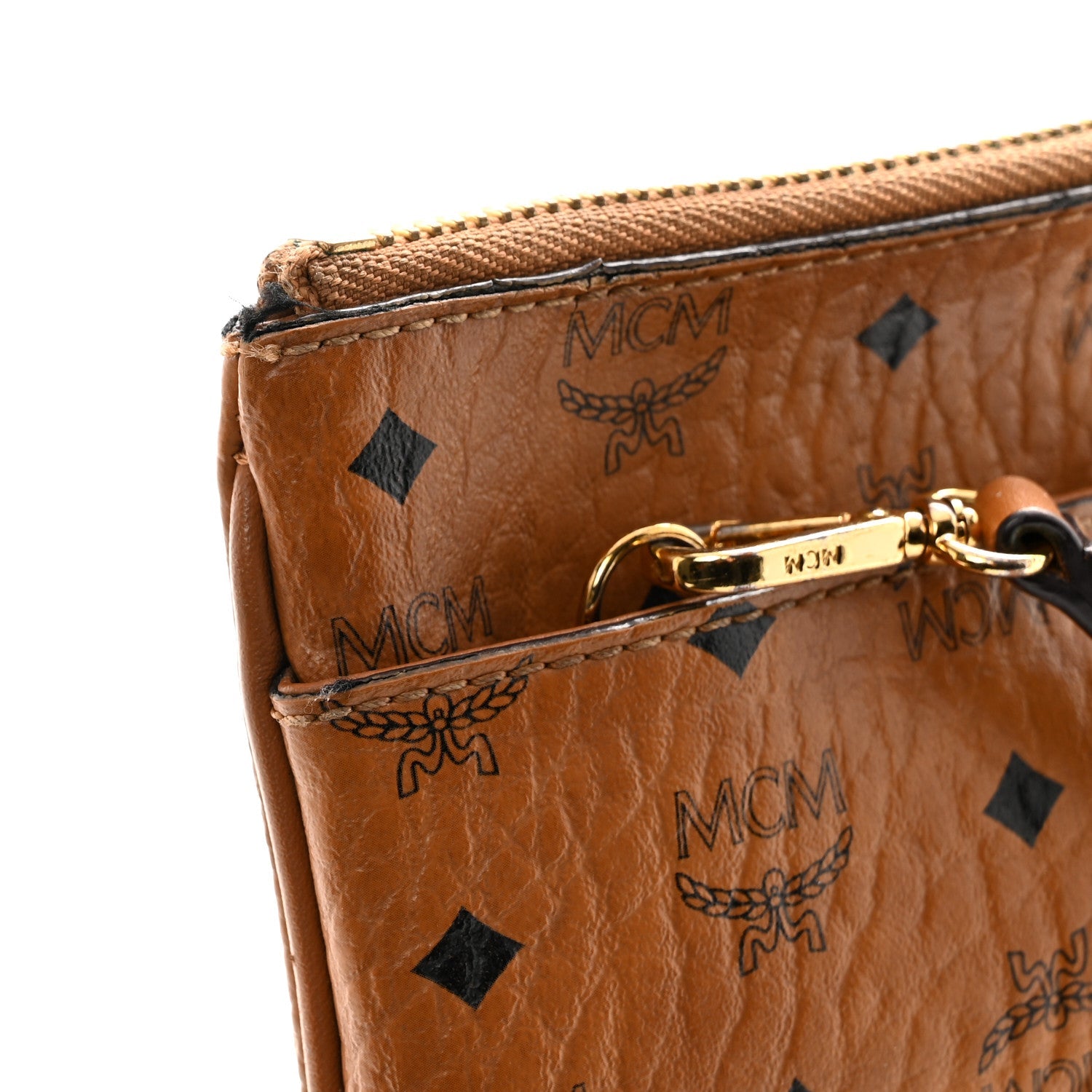 Visetos Medium Crossbody Pouch Cognac