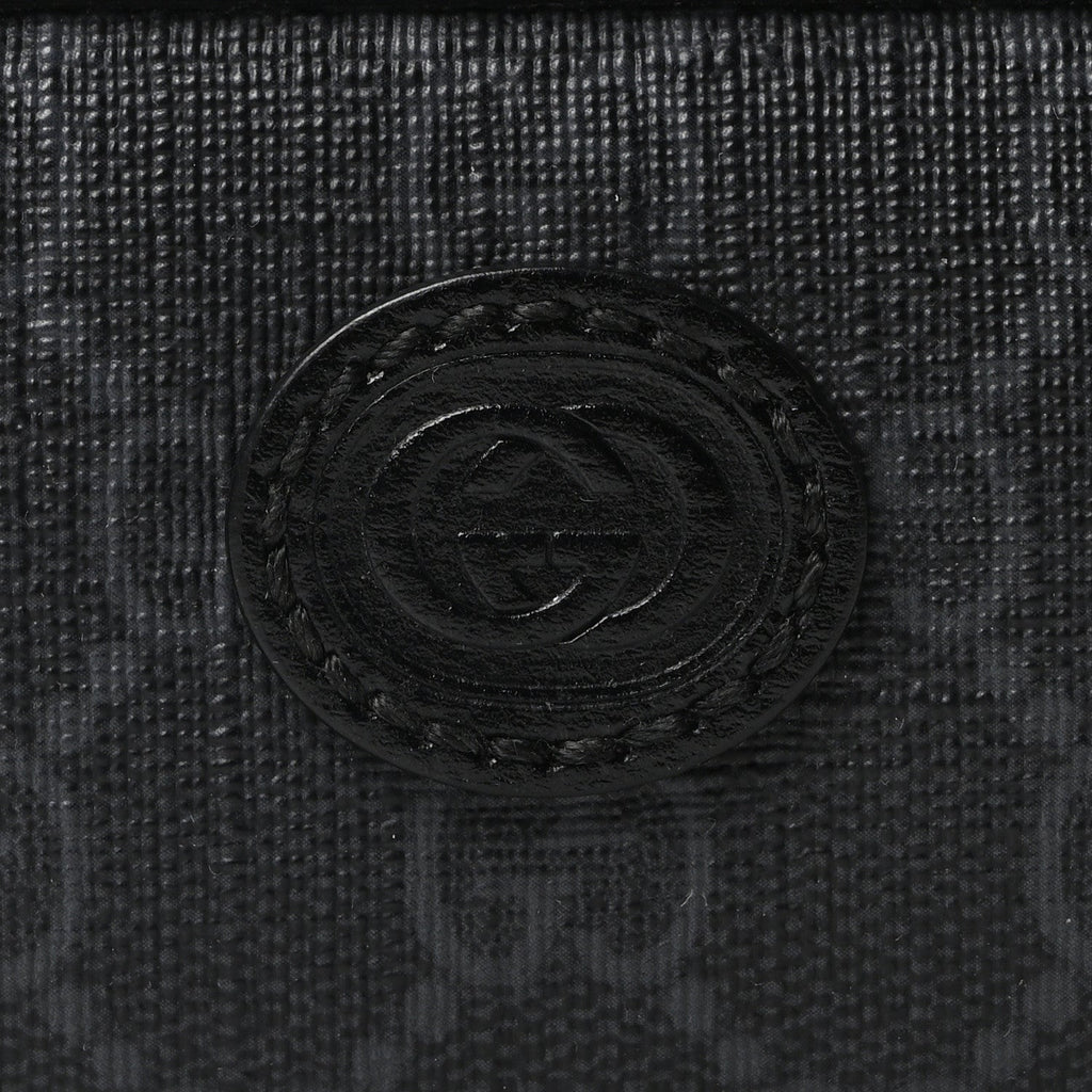 GG Supreme Monogram Textured Calfskin Retro Interlocking G Belt Bag Black