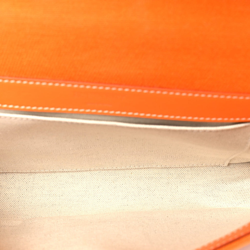 Canvas Horseferry Print Small Lola Bag Deep Orange