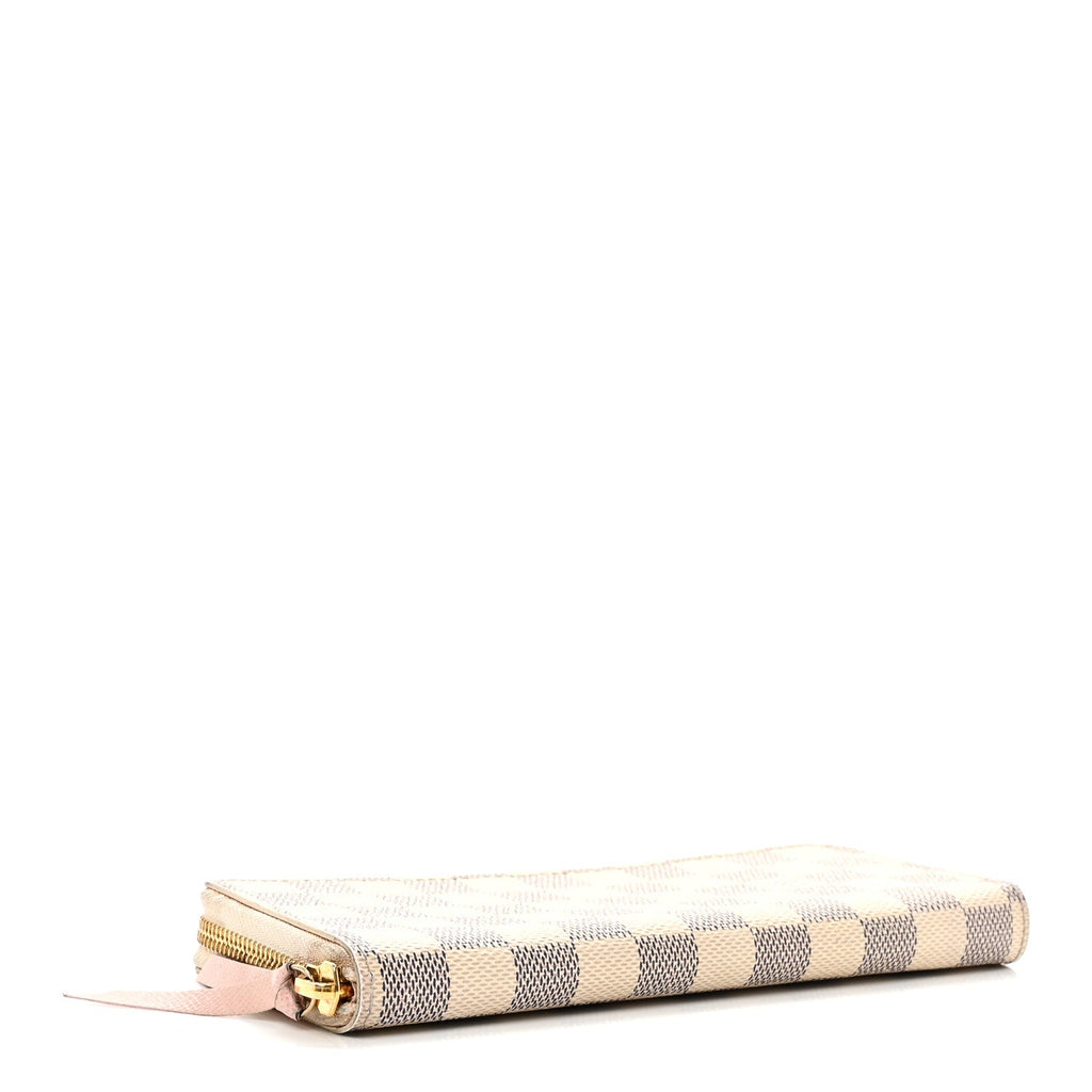 Damier Azur Clemence Wallet Rose Ballerine