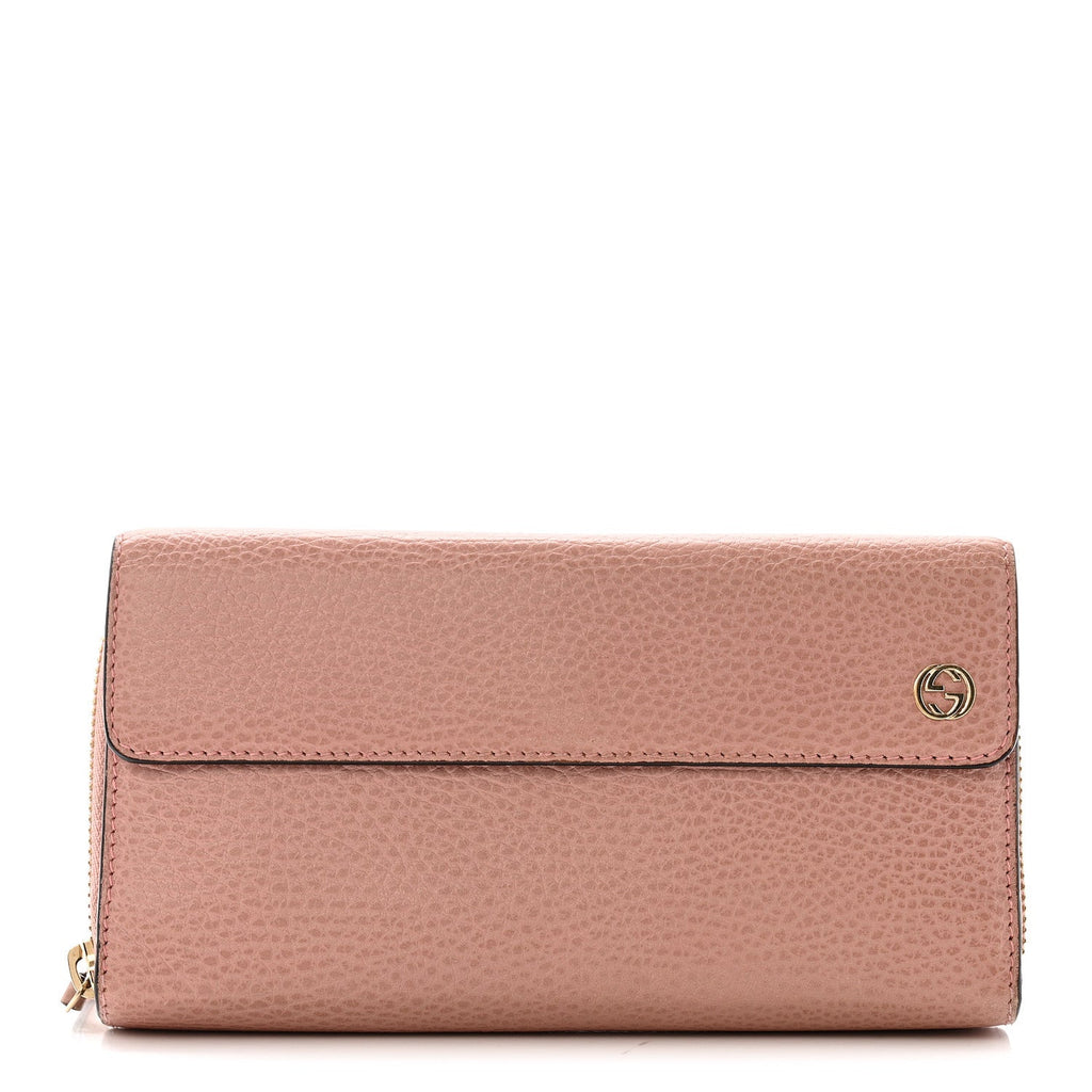Dollar Calfskin Interlocking G Continental Wallet Soft Pink