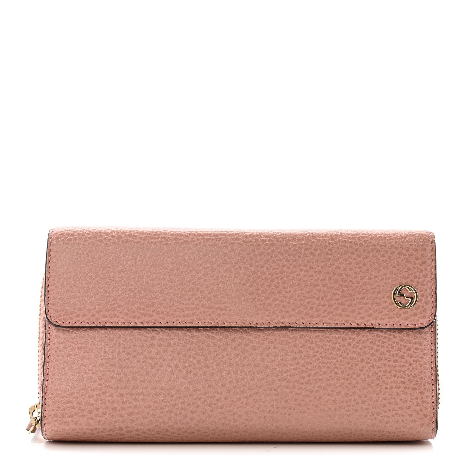 Dollar Calfskin Interlocking G Continental Wallet Soft Pink