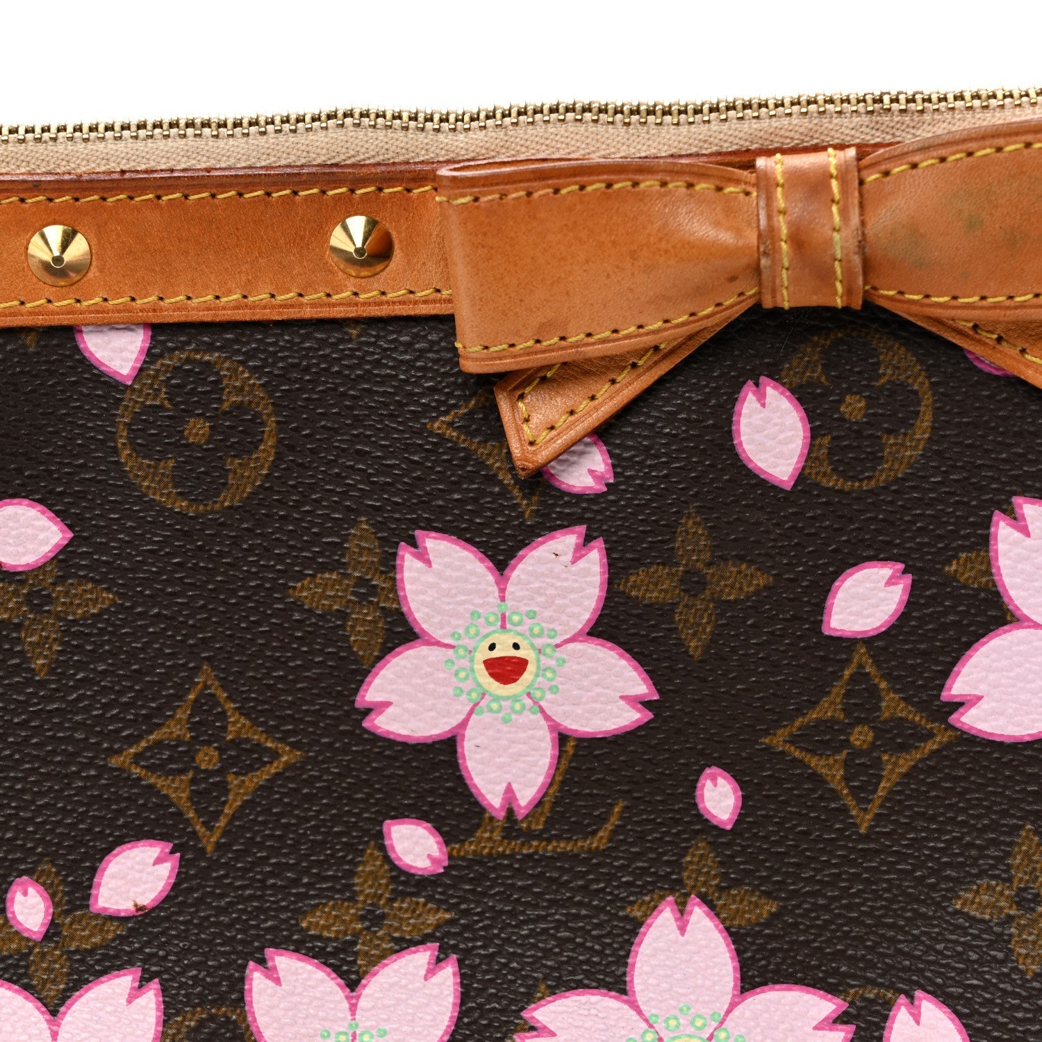 Monogram Cherry Blossom Pochette Accessories Brown