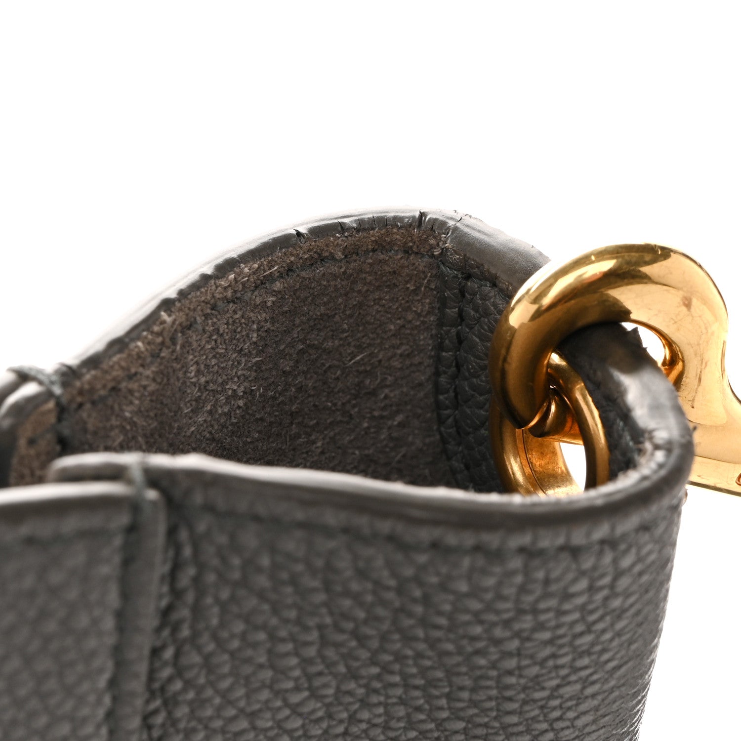 Soft Grained Calfskin Small Sangle Bucket Bag Kohl