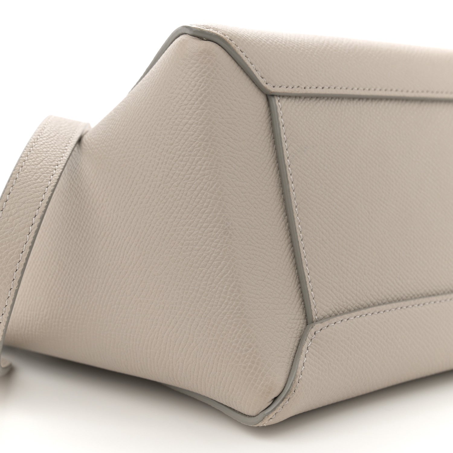 Grained Calfskin Micro Belt Bag Light Taupe