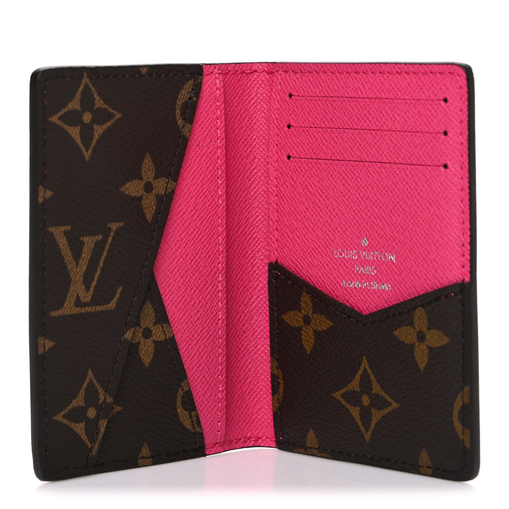 Monogram Macassar Pocket Organizer NM Fuchsia