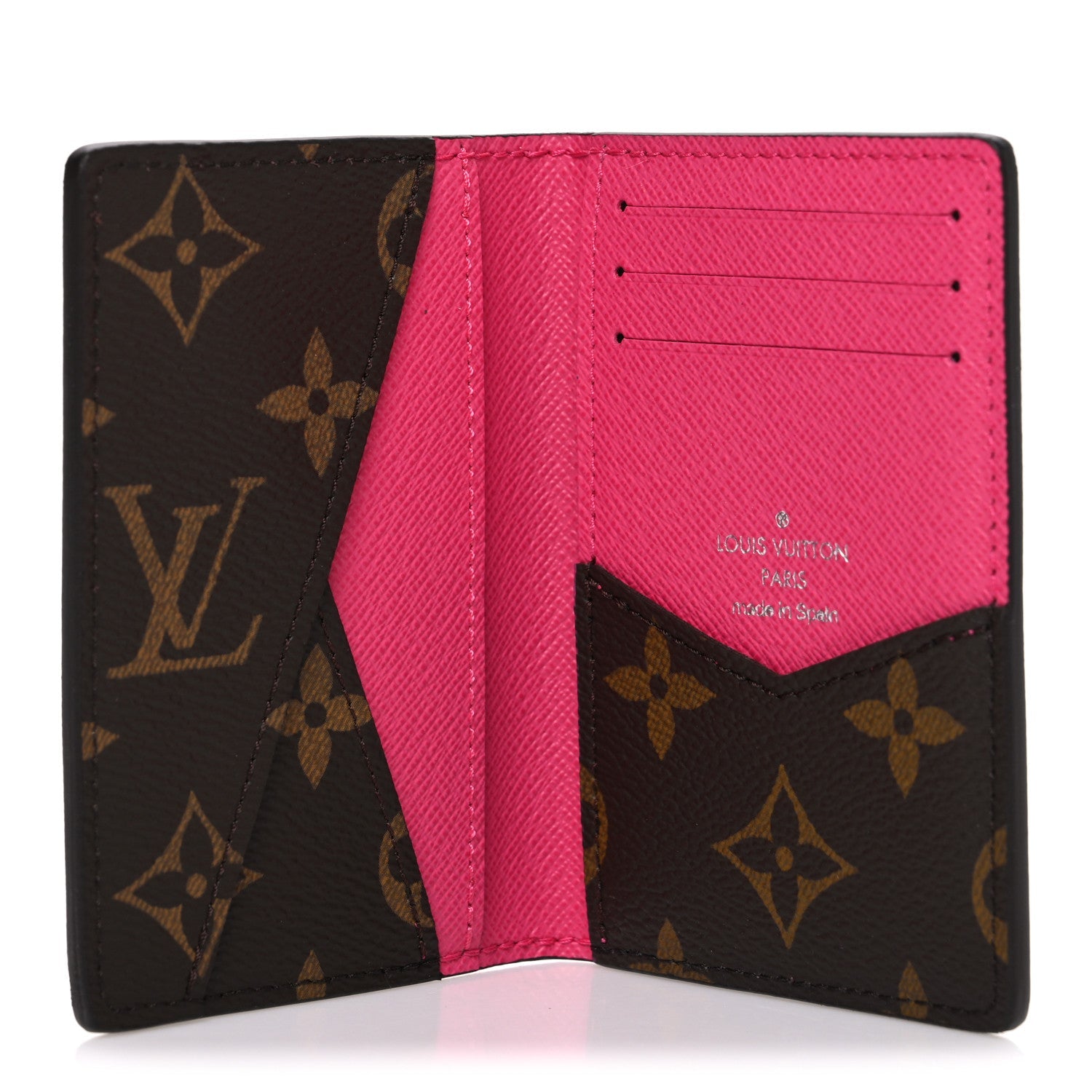 Monogram Macassar Pocket Organizer NM Fuchsia