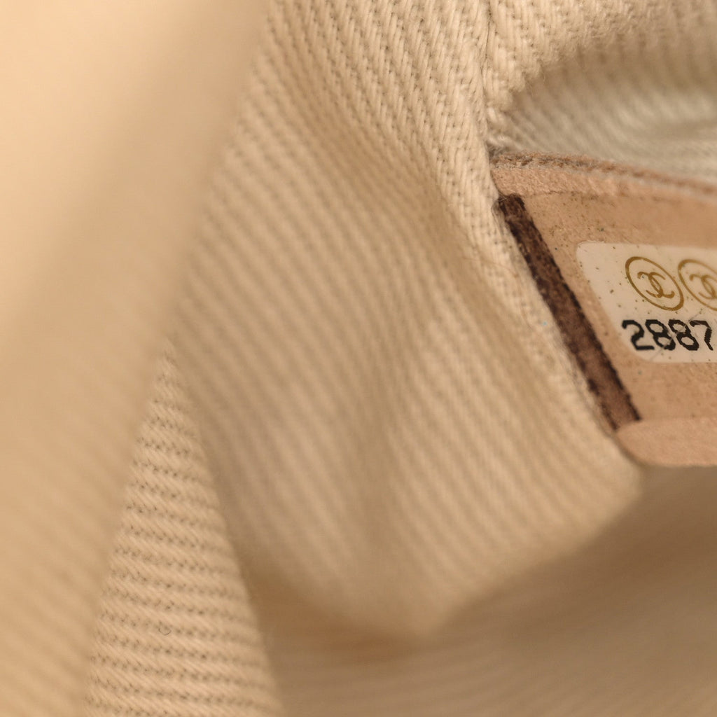 Caviar Chevron Quilted Mini Coco Handle Flap Beige