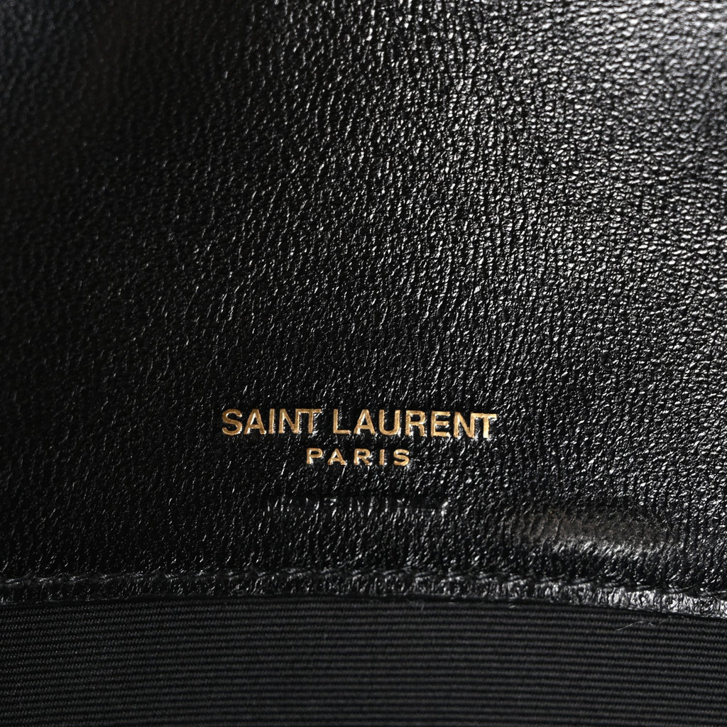 Lambskin Chevron Quilted Medium Loulou Black