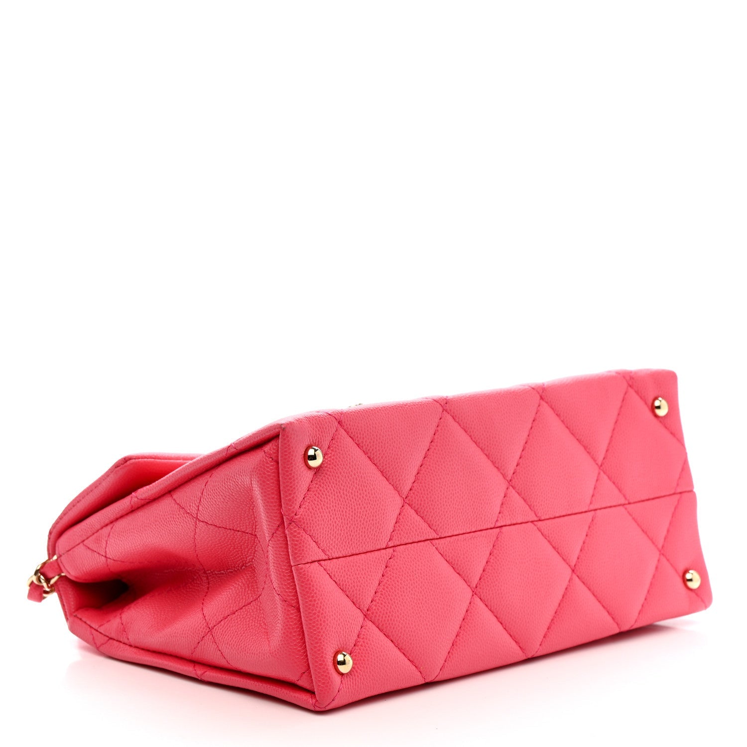 Caviar Quilted Mini Retro Twist Top Handle Flap Pink