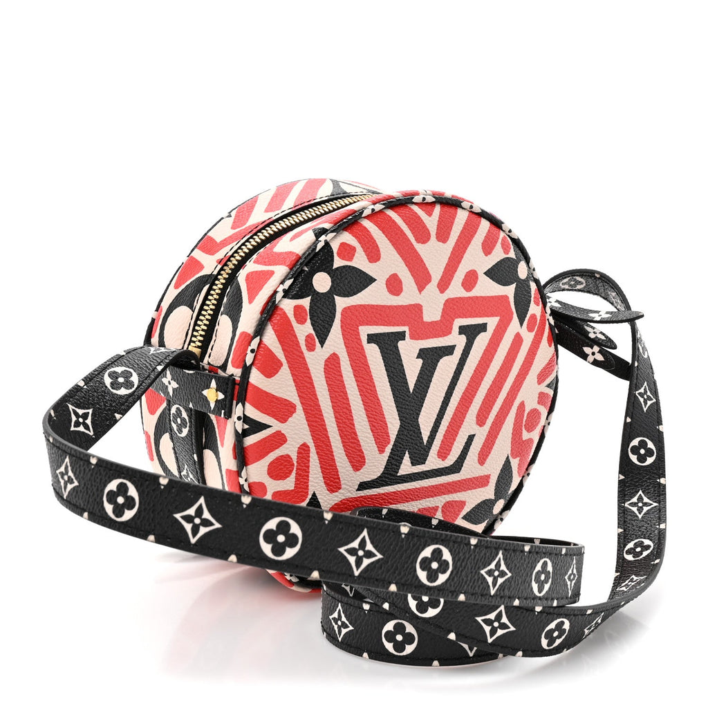 Monogram Giant Crafty Boite Chapeau Souple PM Creme Rouge Black