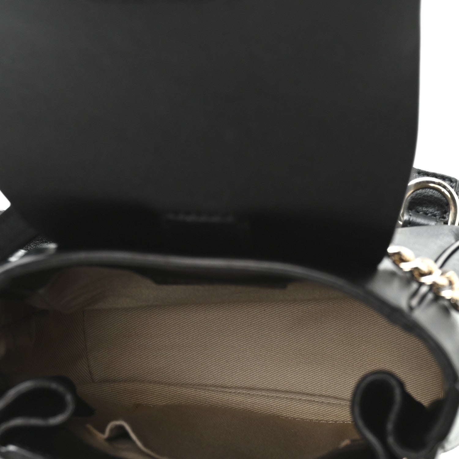 Suede Calfskin Mini Faye Backpack Black