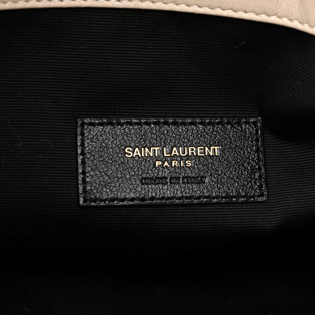 Lambskin Matelasse Monogram Medium Jamie 4.3 Pochon Crema Soft