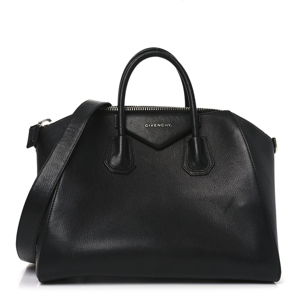 Sugar Goatskin Medium Antigona Black
