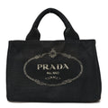 Denim Canapa Logo Tote Black