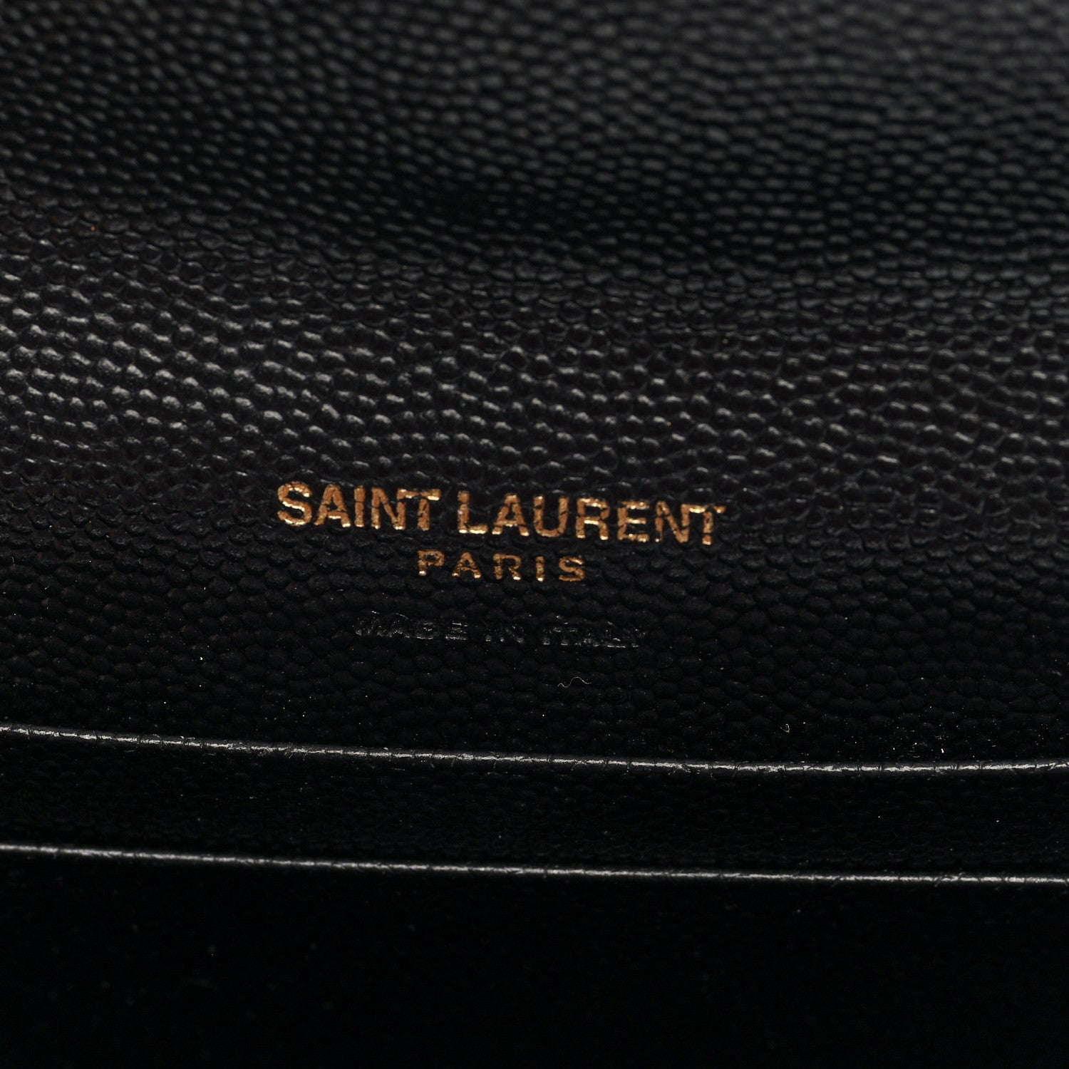 Grain De Poudre Matelasse Chevron Small Monogram Envelope Wallet Black