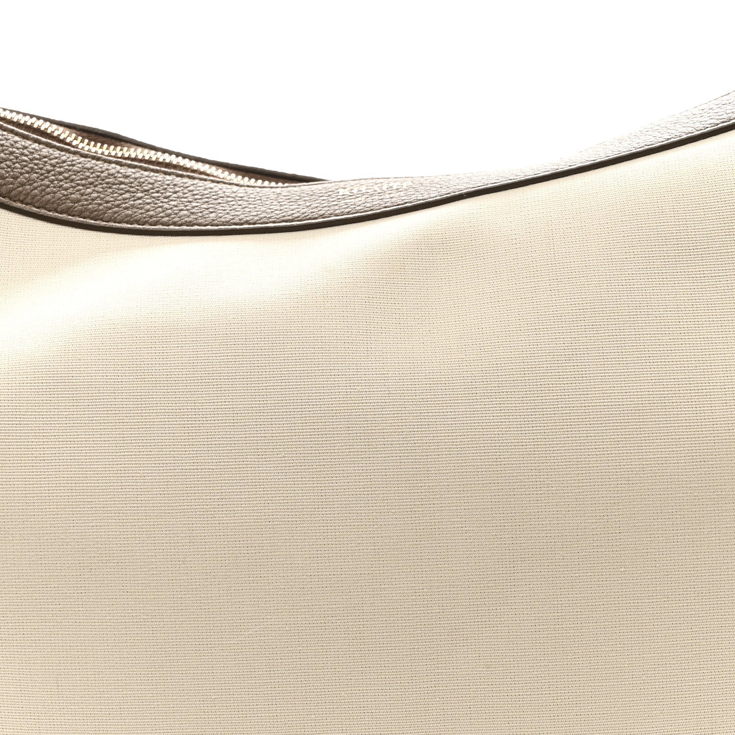 Canvas Calfskin August Hobo Cream
