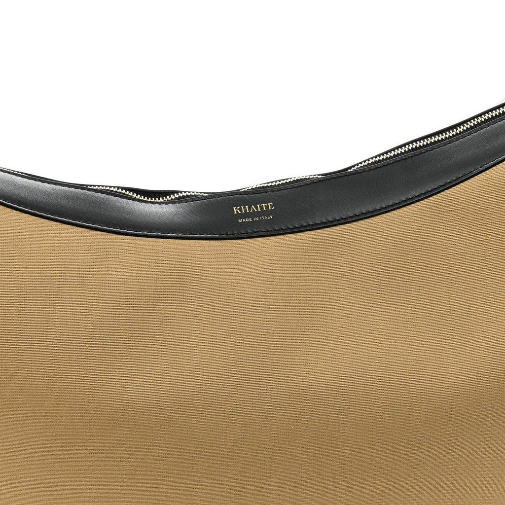 Canvas Calfskin August Hobo Beige