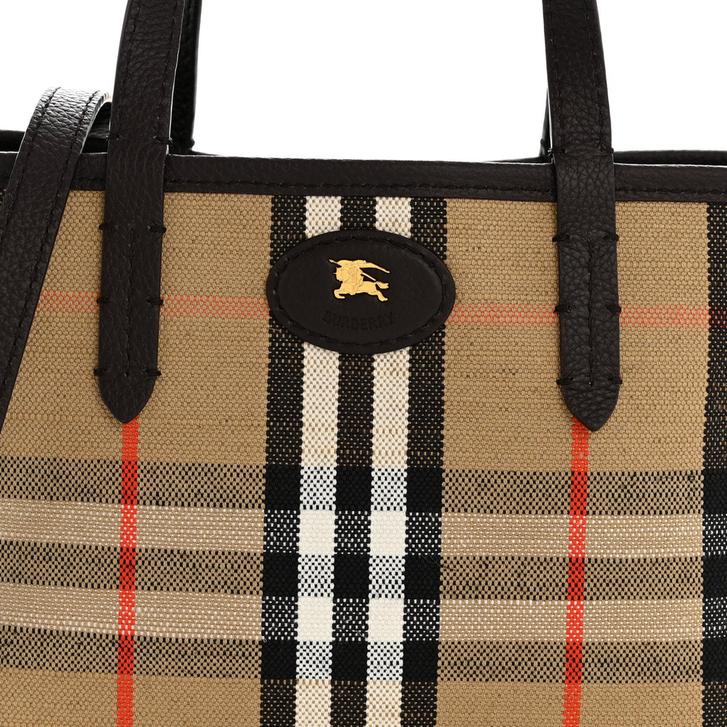 Grainy Calfskin Mini Reversible Tote Peat Sand