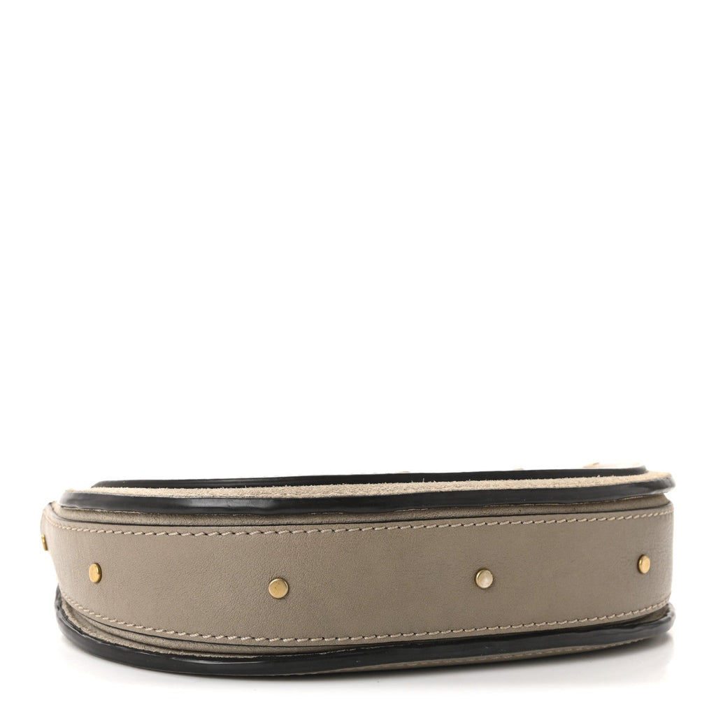 Calfskin Suede Mini Pixie Signature Belt Bag Motty Grey