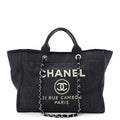Denim Large Deauville Tote Dark Blue