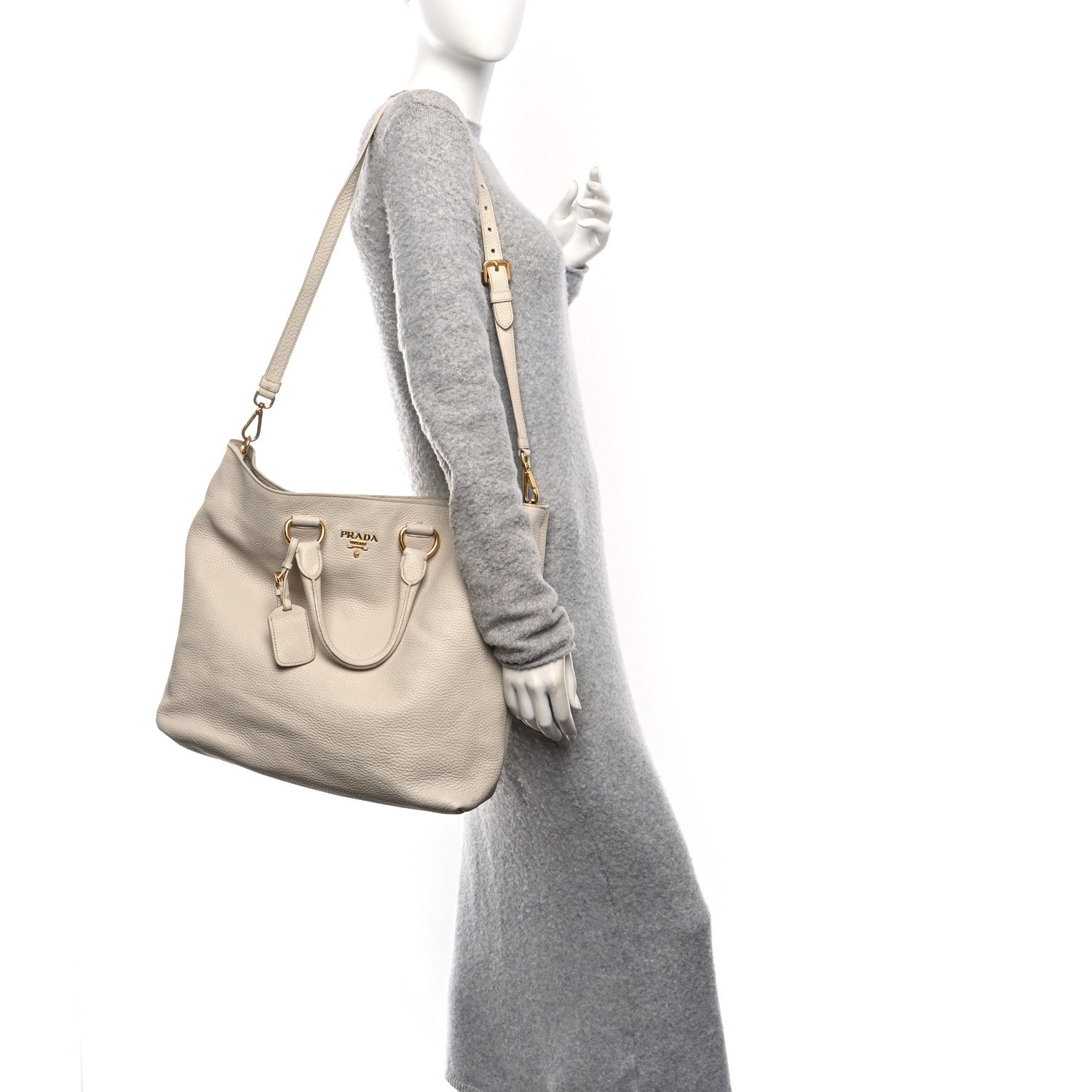 Vitello Daino Shopping Tote Sabbia