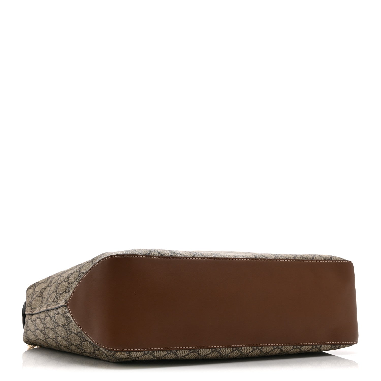 GG Supreme Monogram Large Linea A Hobo Light Brown