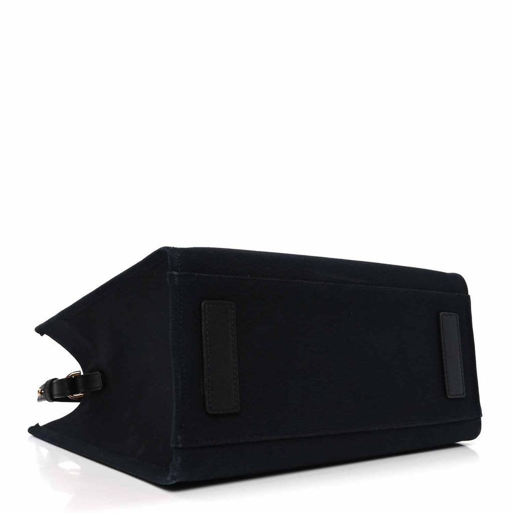 Canvas Calfskin La Medusa Small Tote Tote Black
