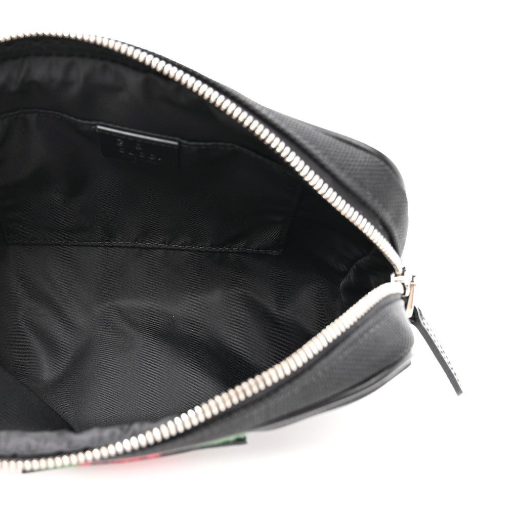 Canvas Web Slim Belt Bag Black