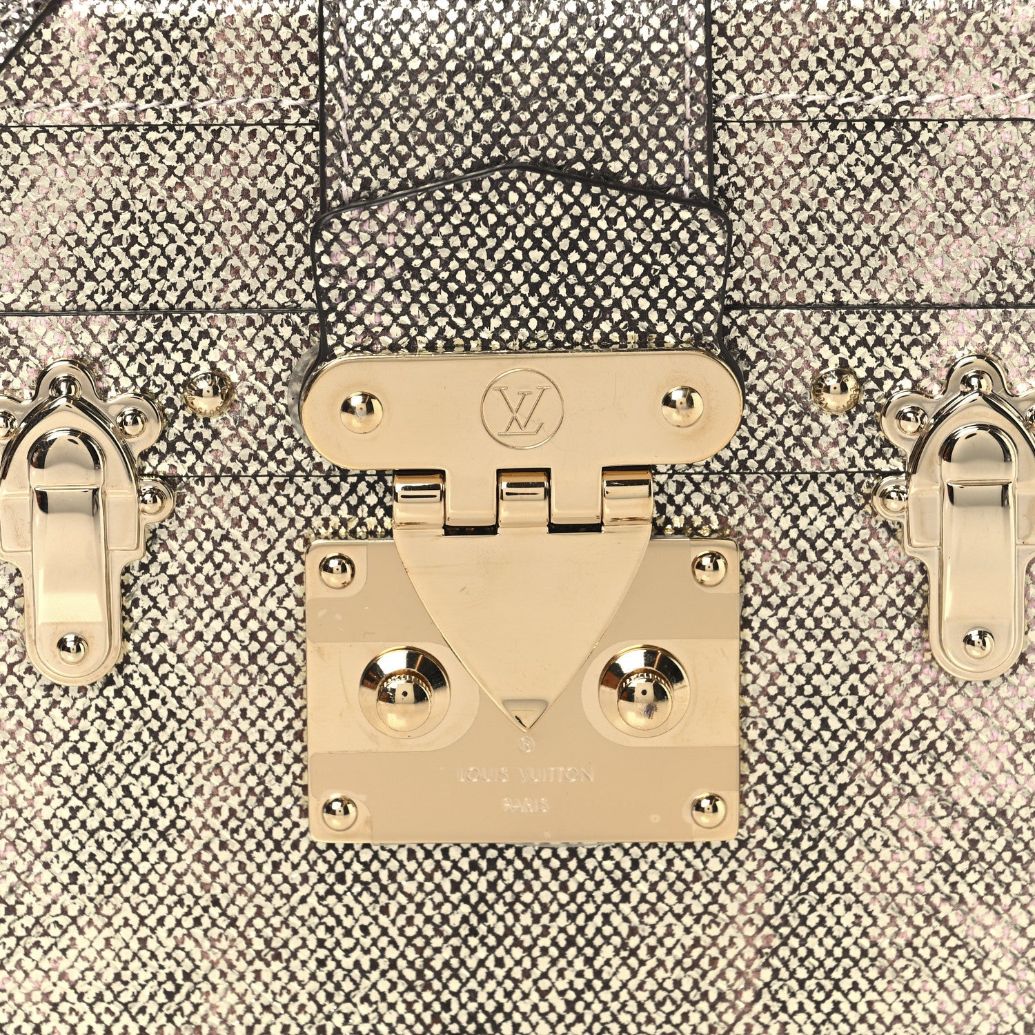 Lizard Petite Malle Silver