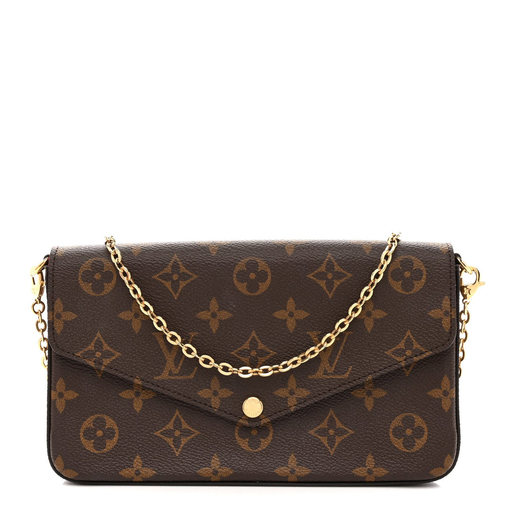 Monogram Pochette Felicie Chain Wallet Fuchsia