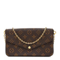 Monogram Pochette Felicie Chain Wallet Fuchsia