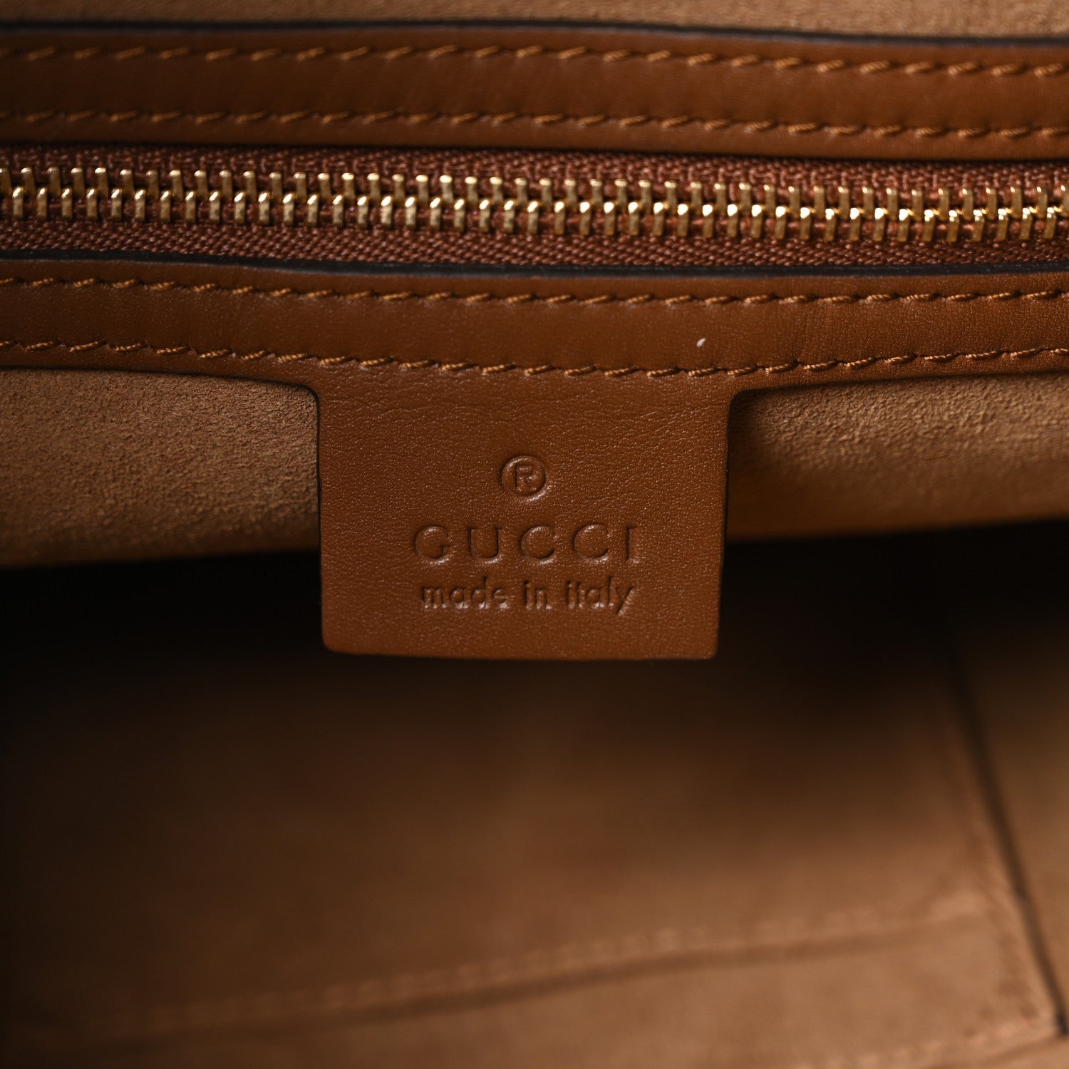 GG Supreme Monogram Large Linea A Hobo Light Brown