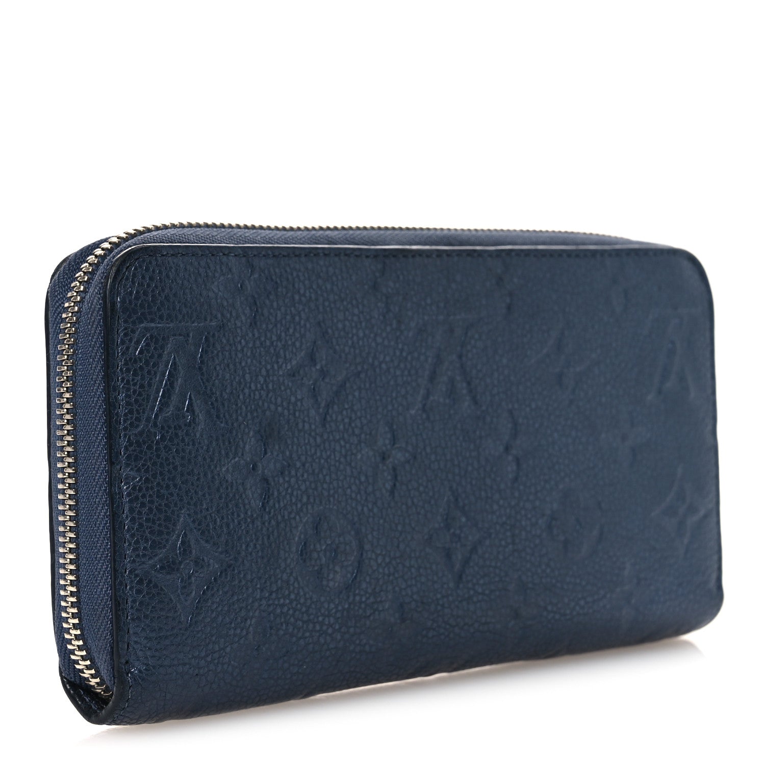 Metallic Empreinte Monogram Zippy Wallet Navy Nacre