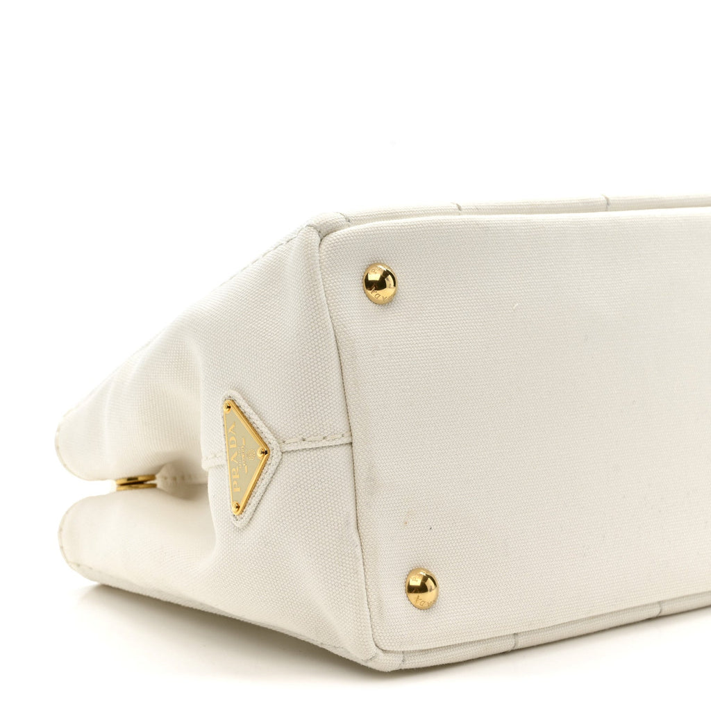 Canapa Small Logo Tote Bianco Blue