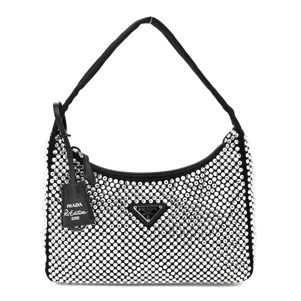 Satin Crystal Mini Re-Edition 2000 Bag Cristal